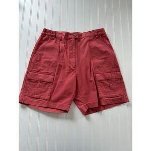 Woolrich Women's Cargo Shorts Size 12 Pink 100% Cotton
